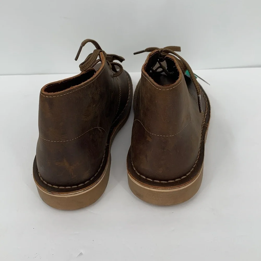 Clarks Bushacre Chukka ankle boot shoe oiled brown leather distressed men 8.5